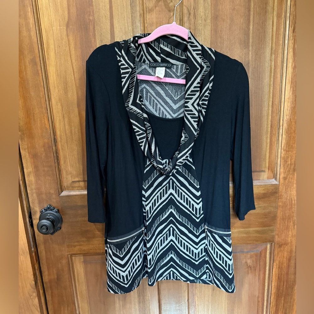 Coco Bianco Zebra Look Print Top Large